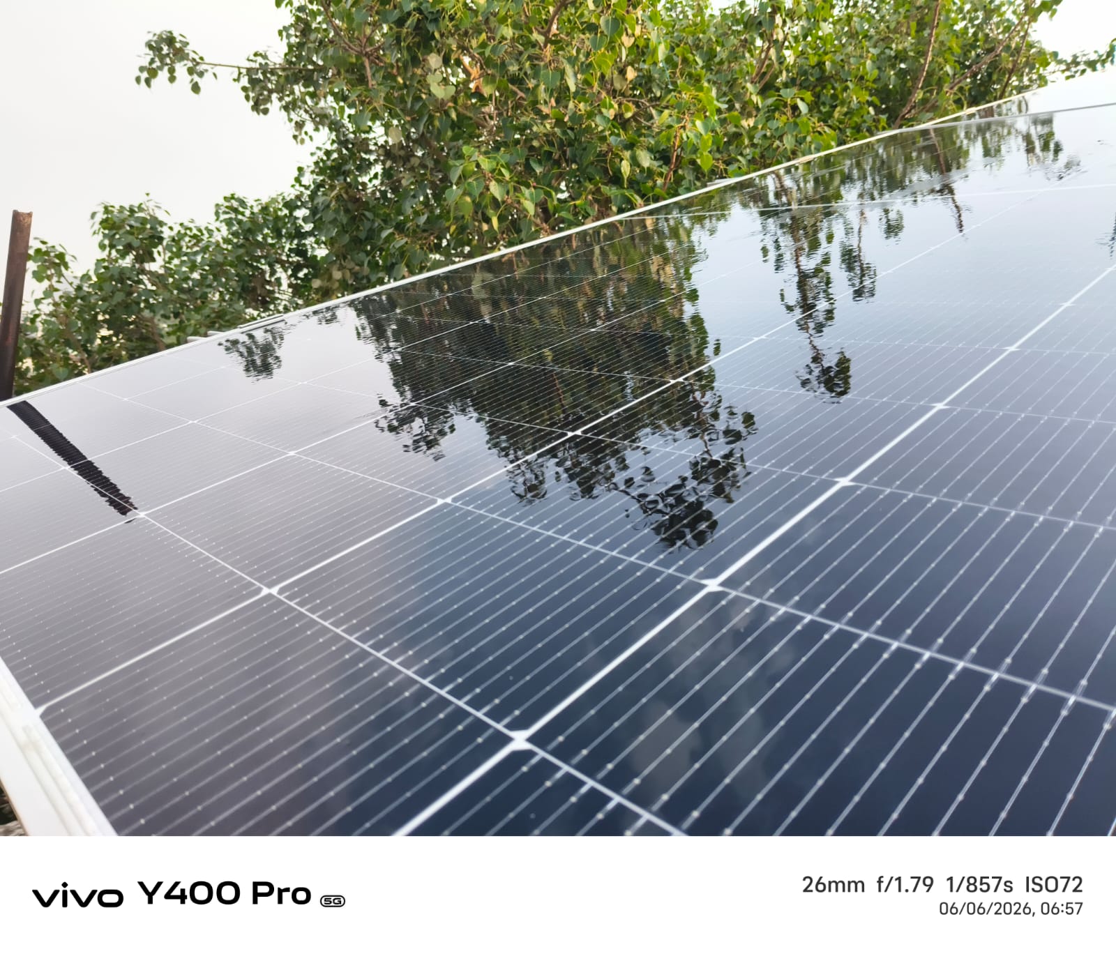 Solar panels after cleaning near Aminabad Lucknow