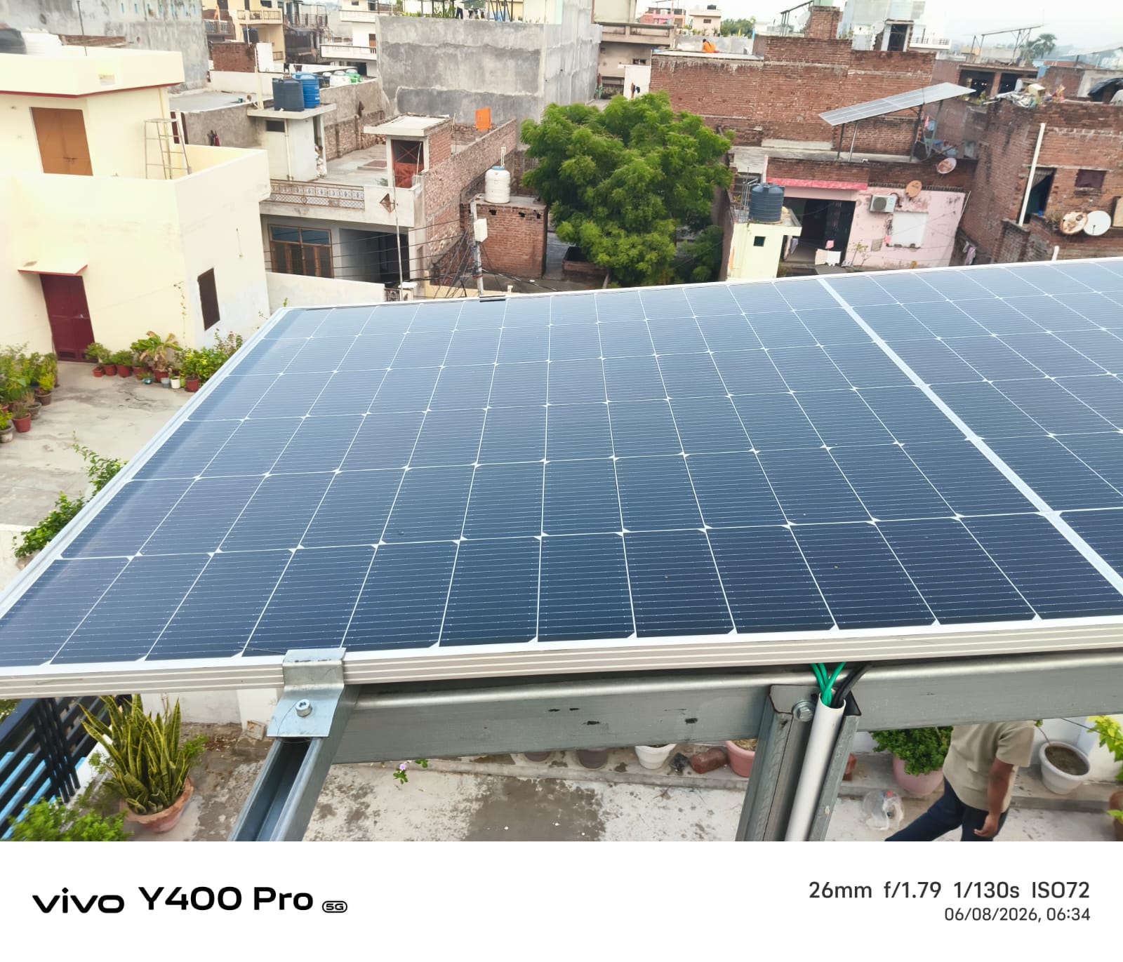 Solar panels before cleaning service in Kadra Lucknow