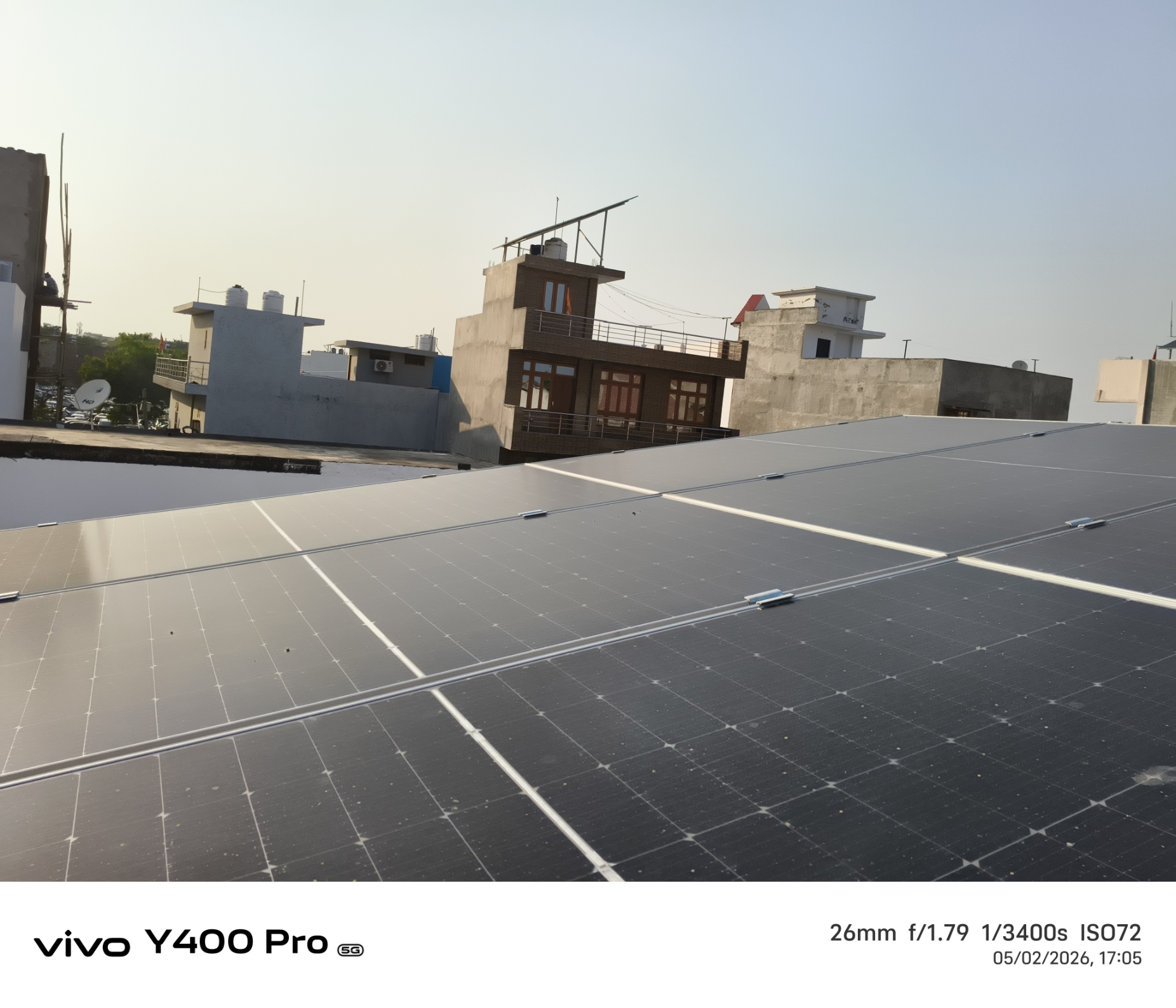 Solar panels after cleaning service in Lucknow